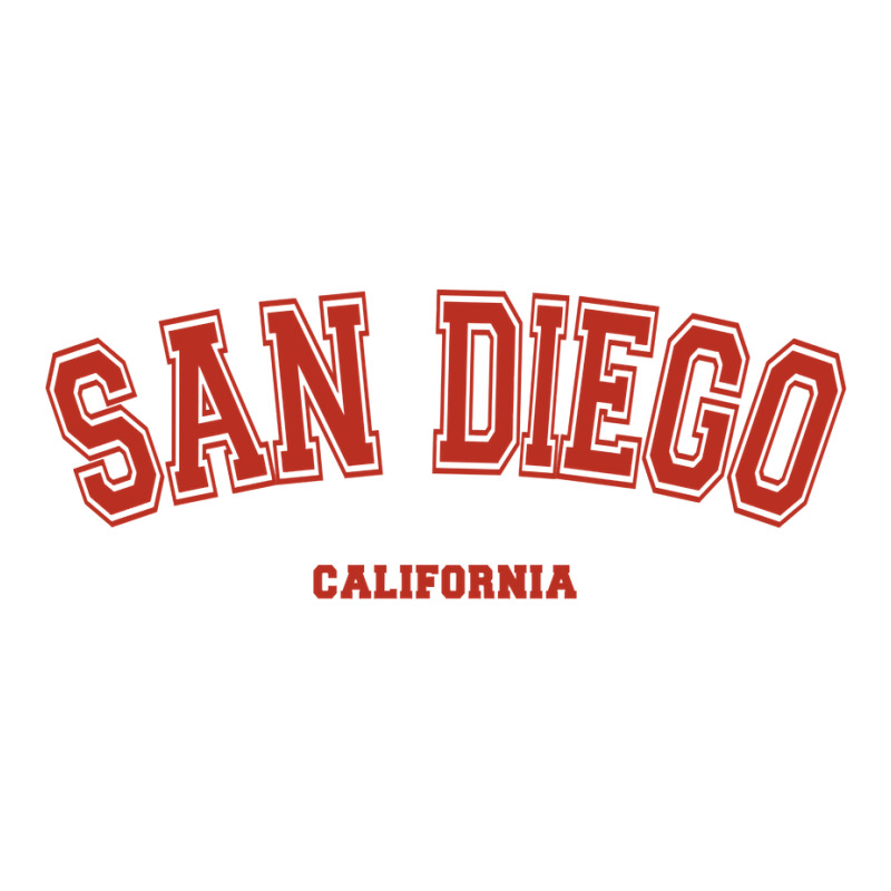 San Diego California Ca Red Letter Graphic On San Diego Sweatshirt V-neck Tee | Artistshot