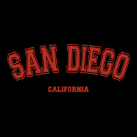 San Diego California Ca Red Letter Graphic On San Diego Sweatshirt Zipper Hoodie | Artistshot