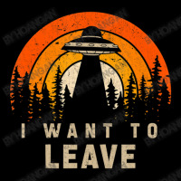 I Want To Leave Ufo Abduction Retro Sunset Alien Cropped Hoodie | Artistshot