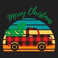 Merry Christmas Truck Tree Red Plaid Merry Christmas Truck Tree Red Pl T-shirt | Artistshot