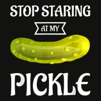 Stop Staring At My Creepy Pickle Halloween Scorecard Crop Tee | Artistshot