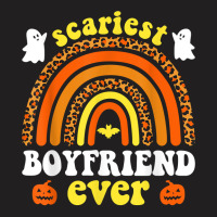 Scariest Boyfriend Ever Rainbow Ghost Halloween Boyfriend T Shirt T-shirt | Artistshot