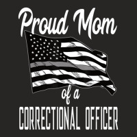 Correctional Officer Mom Quote Thin Silver Line Flag Mother Ladies Fitted T-shirt | Artistshot