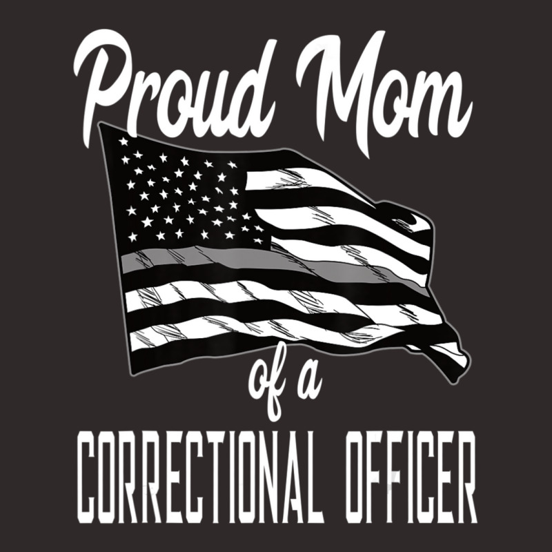 Correctional Officer Mom Quote Thin Silver Line Flag Mother Racerback Tank by cm-arts | Artistshot