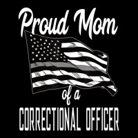 Correctional Officer Mom Quote Thin Silver Line Flag Mother Cropped Hoodie | Artistshot