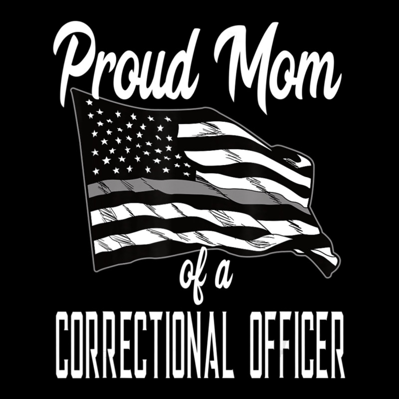 Correctional Officer Mom Quote Thin Silver Line Flag Mother Legging by cm-arts | Artistshot