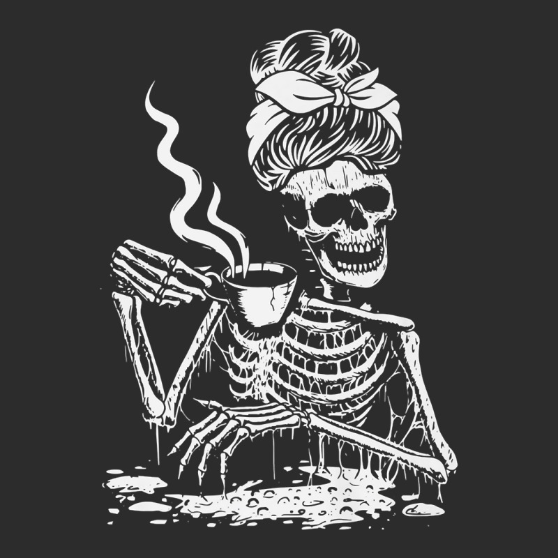 Skeleton Coffee Messy Bun   Front Design Premium T Shirt Exclusive T-shirt by maecopaharo | Artistshot