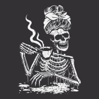 Skeleton Coffee Messy Bun   Front Design T Shirt Vintage Short | Artistshot