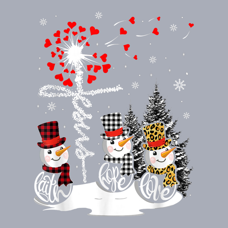 Faith Hope Love Snowman Jesus Dandelion Christian Christmas T Shirt Tank Dress by cm-arts | Artistshot