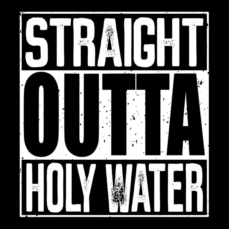 Straight Outta Holy Water Long Sleeve T Shirt Men's Long Sleeve Pajama Set | Artistshot