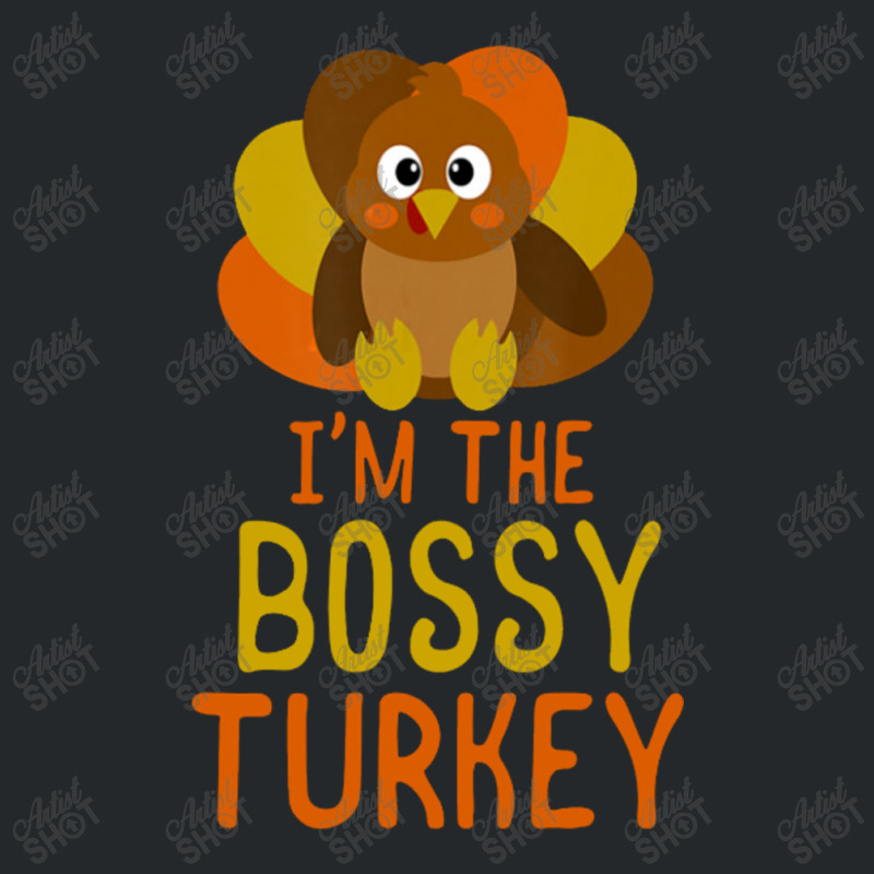 Funny Bossy Turkey Family Matching Thanksgiving Crewneck Sweatshirt | Artistshot
