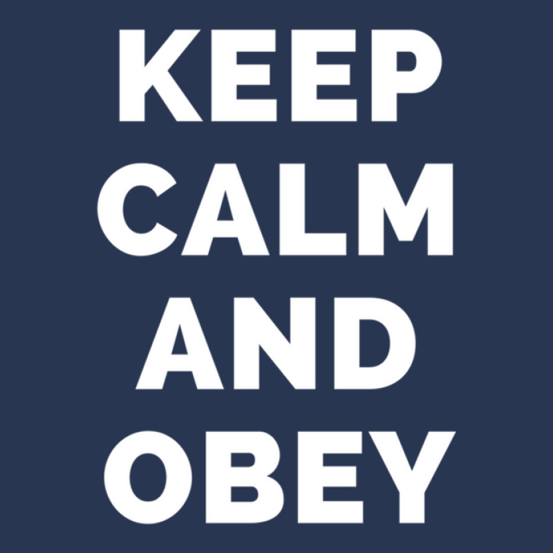 Keep Calm And Obey - Black And White Simple Font - Funny Meme Sarcasti Men Denim Jacket by KevinFernandez | Artistshot