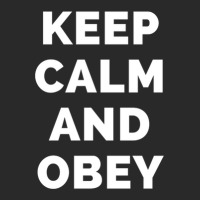 Keep Calm And Obey - Black And White Simple Font - Funny Meme Sarcasti Printed Hat | Artistshot