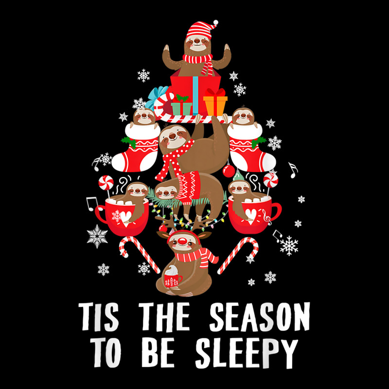 Tis The Season To Be Sleepy Funny Christmas Sloth Lover T Shirt Men's 3/4 Sleeve Pajama Set by maecopaharo | Artistshot