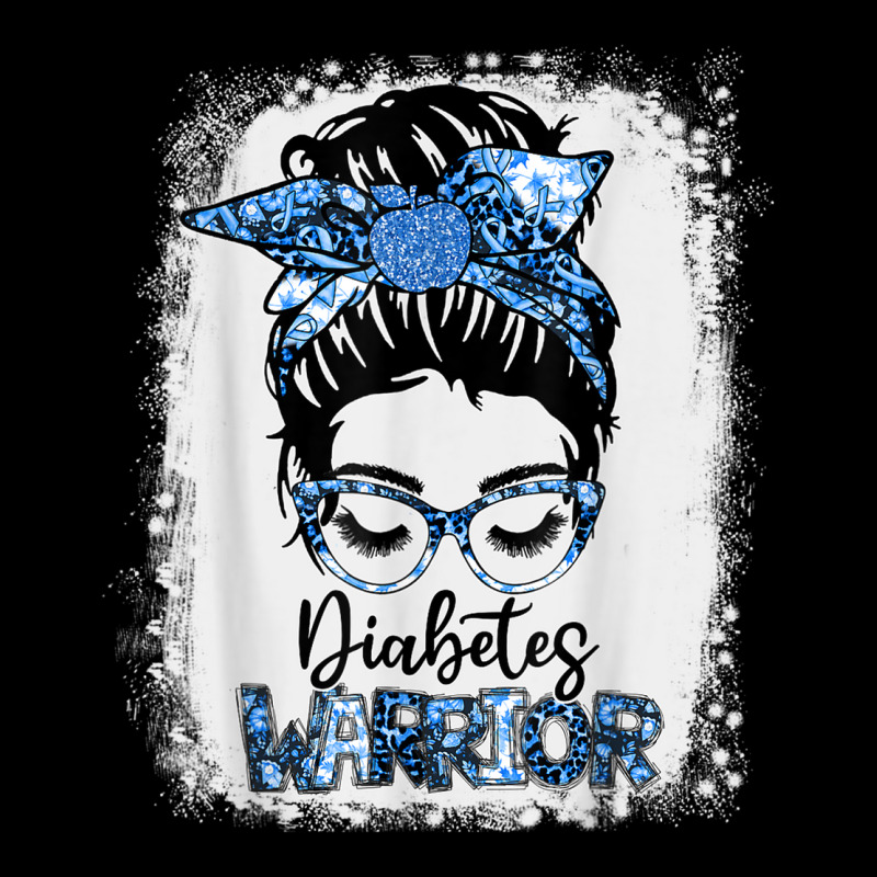 Type 1 Diabetes Warrior Blue Messy Bun Teacher Life Bleached Maternity Scoop Neck T-shirt by Fashonus | Artistshot