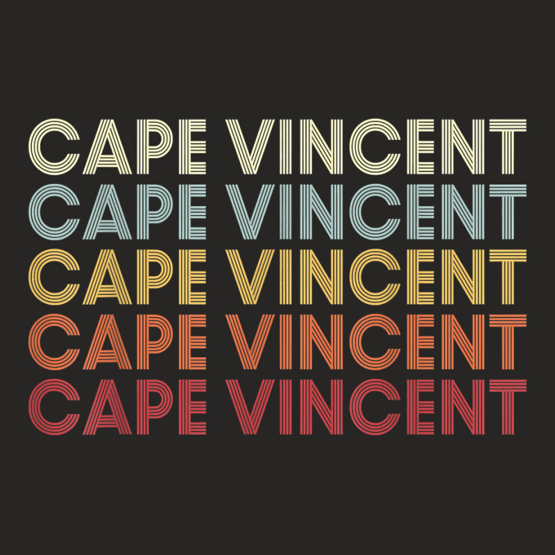 Cape Vincent New York Cape Vincent Ny Retro Vintage Text T Shirt Ladies Fitted T-Shirt by cm-arts | Artistshot