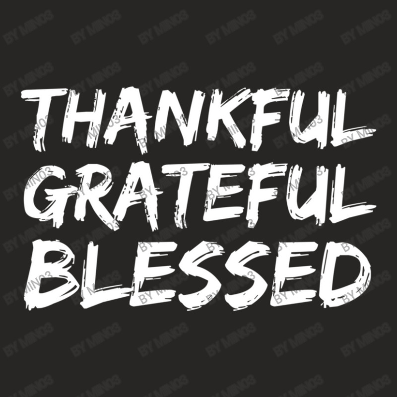 Christian Thanksgiving Men's Thankful Grateful Blessed Ladies Fitted T-Shirt by Min03 | Artistshot