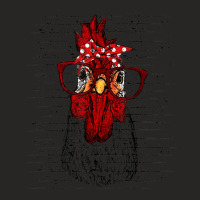 Chicken With Bandana Headband And Glasses Cute Ladies Fitted T-shirt | Artistshot