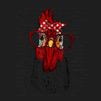 Chicken With Bandana Headband And Glasses Cute Classic T-shirt | Artistshot