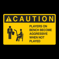 Caution Hockey Players On Bench Become Aggressive When Not Played 1 (2 Women's V-neck T-shirt | Artistshot