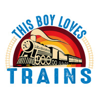 This Boy Loves Trains Railway Locomotive Steam Train T Shirt Men's Long Sleeve Pajama Set | Artistshot