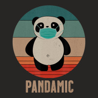 Panda Bear With Mask Pandemic Pandamic Retro Panda Ladies Fitted T-shirt | Artistshot