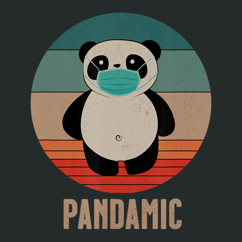 Panda Bear With Mask Pandemic Pandamic Retro Panda Women's Triblend Scoop T-shirt | Artistshot