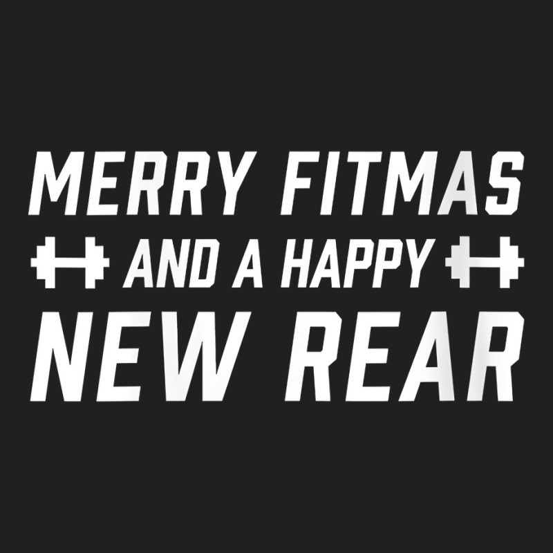 Womens Merry Fitmas And A Happy New Rear Womens Christmas Gift V Neck T-shirt | Artistshot