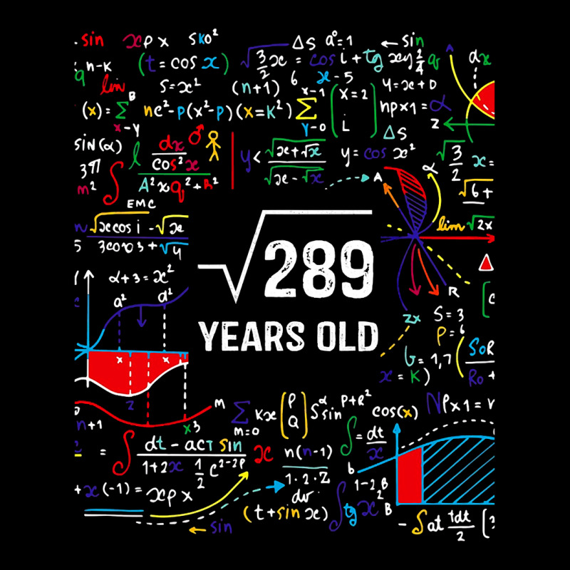 Vintage Square Root Of 289 Shirt 17 Years Old Birthday Math Long Sleev Pocket T-Shirt by maecopaharo | Artistshot