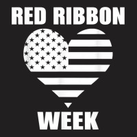 We Wear Red For Red Ribbon Week Awareness American Flag T Shirt T-shirt | Artistshot