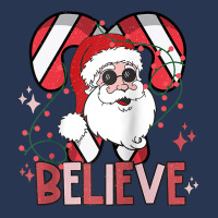 Believe Santa Claus Funny Christmas Party Merry Christmas Raglan Baseb Men Denim Jacket | Artistshot