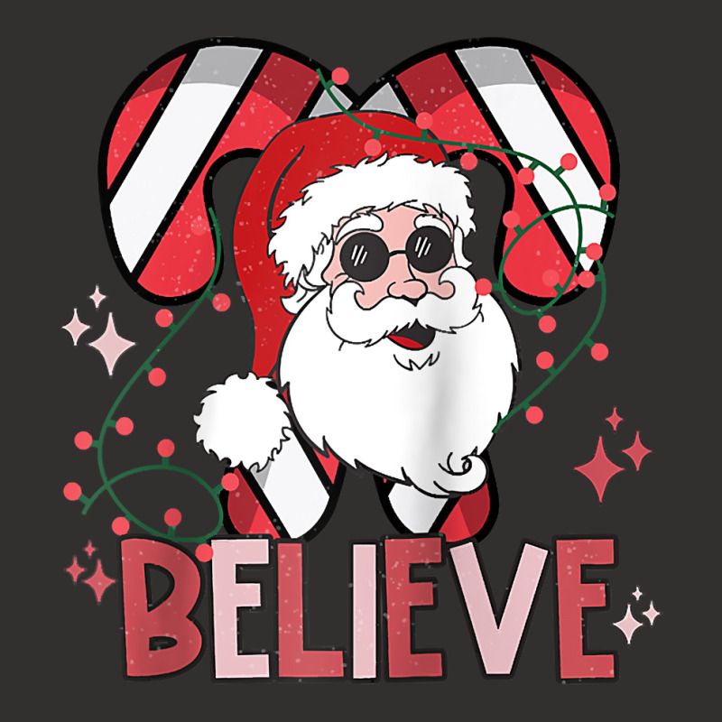 Believe Santa Claus Funny Christmas Party Merry Christmas Raglan Baseb Champion Hoodie by hapusajehae | Artistshot