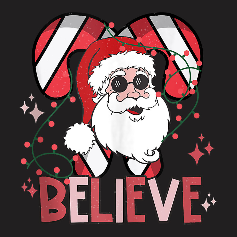 Believe Santa Claus Funny Christmas Party Merry Christmas Tank Top T-Shirt by hapusajehae | Artistshot