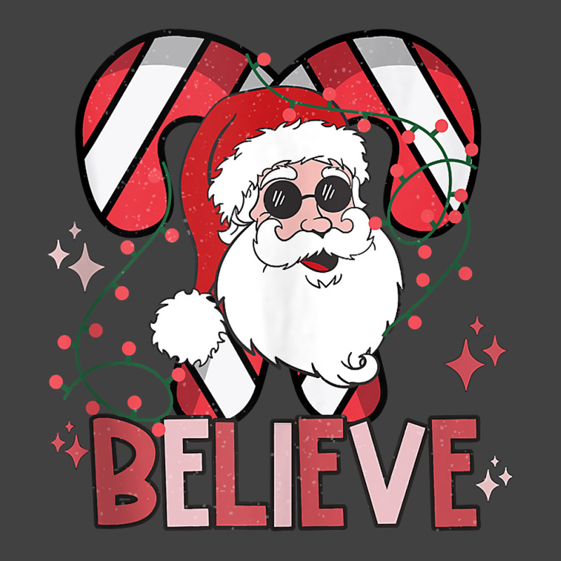 Believe Santa Claus Funny Christmas Party Merry Christmas Tank Top Vintage T-Shirt by hapusajehae | Artistshot