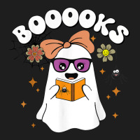 Booooks Ghost Read Library Books Halloween Teacher Shirt Classic T-shirt | Artistshot