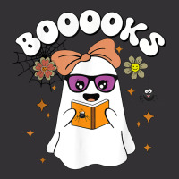 Booooks Ghost Read Library Books Halloween Teacher Shirt Vintage Hoodie And Short Set | Artistshot