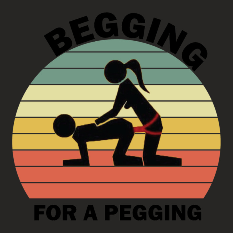 Begging For A Pegging Dominatrix Mistress Bdsm Pegged Ladies Fitted T-Shirt by cm-arts | Artistshot