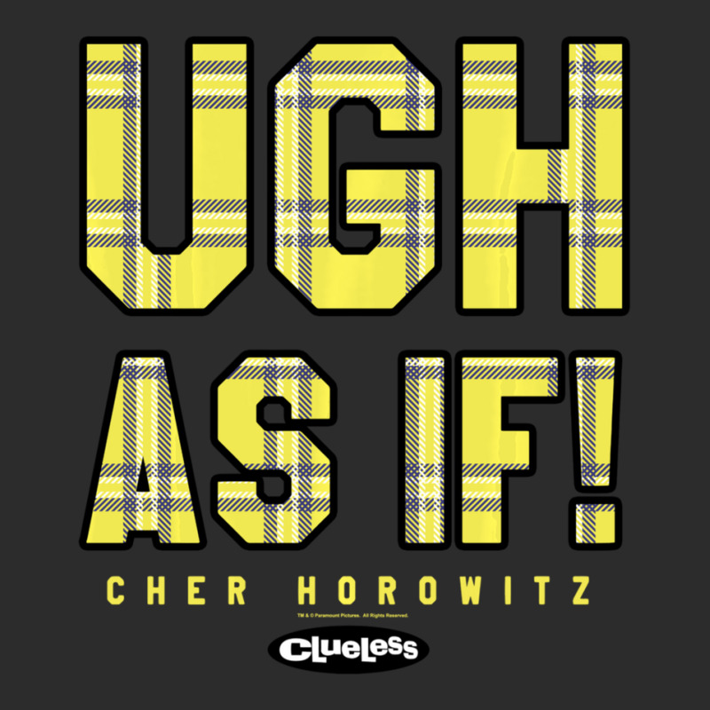 Clueless Ugh As If Cher Horowitz Yellow Plaid Lettering Exclusive T-shirt by bummercaught | Artistshot