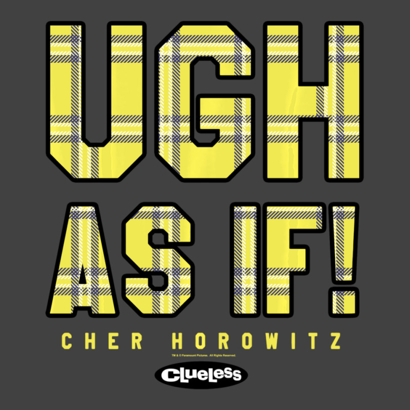 Clueless Ugh As If Cher Horowitz Yellow Plaid Lettering Vintage T-Shirt by bummercaught | Artistshot