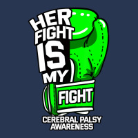 Her Fight Is My Fight Cerebral Palsy Awareness Green Ribbon Ladies Denim Jacket | Artistshot