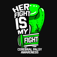 Her Fight Is My Fight Cerebral Palsy Awareness Green Ribbon Crop Top | Artistshot