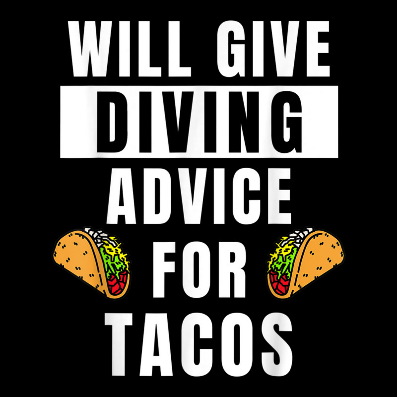 Diving Advice For Tacos Water Sports Funny Scuba Diver Cropped Hoodie by Outpost | Artistshot