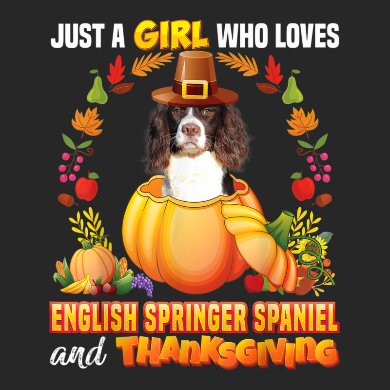 Just A Girl Who Loves English Springer Spaniel Thanksgiving Men's T-shirt Pajama Set by Queens | Artistshot