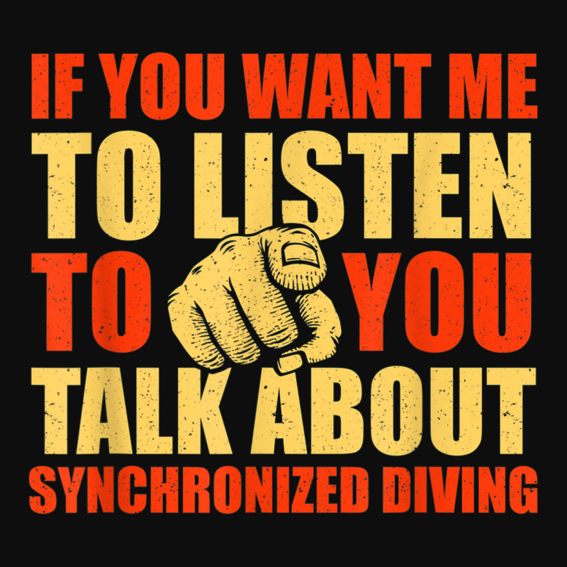 You Want Me To Listen Talk About Synchronized Diving Funny Crop Top by Fashzilla | Artistshot