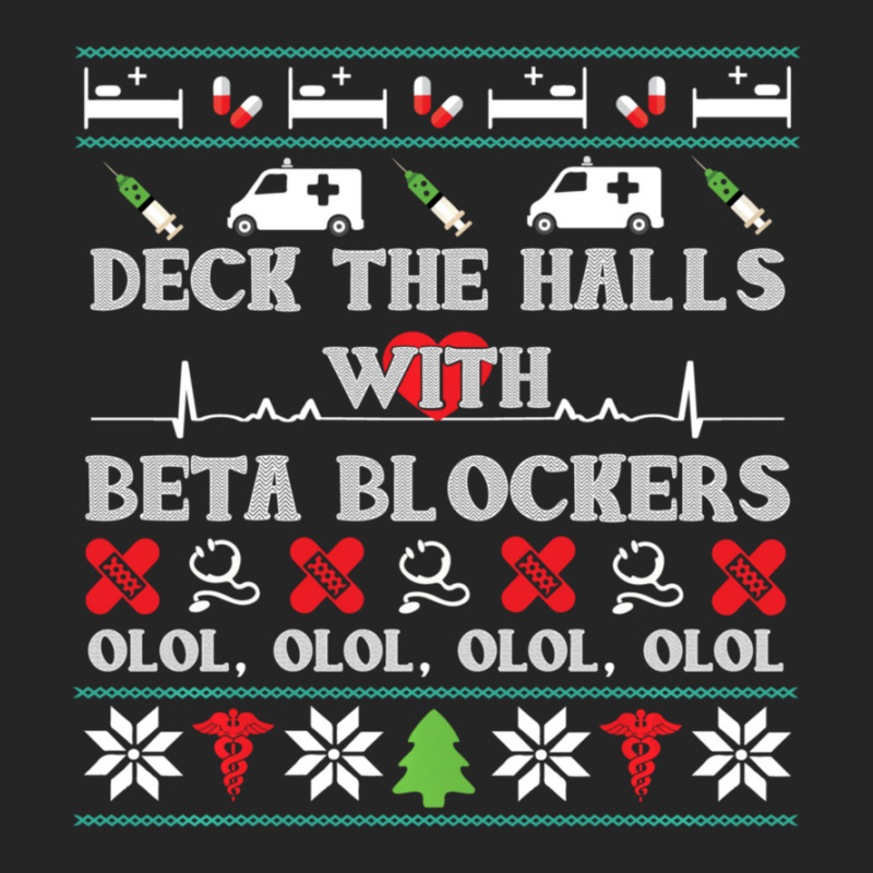 Deck The Halls Beta Blockers Nurse Christmas Ugly Sweater Unisex Hoodie by behindcedar22 | Artistshot