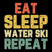 Eat Sleep Water Ski Repeat Skiing Skier Waterskiing Vintage Cropped Hoodie | Artistshot