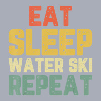 Eat Sleep Water Ski Repeat Skiing Skier Waterskiing Vintage Tank Dress | Artistshot