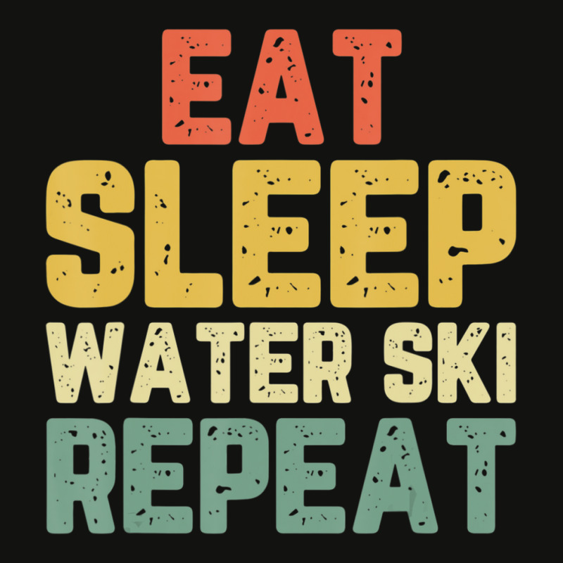 Eat Sleep Water Ski Repeat Skiing Skier Waterskiing Vintage Scorecard Crop Tee by cm-arts | Artistshot