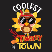 Funny Thanksgiving Day Boys Kids Girl Coolest Turkey In Town T-shirt | Artistshot