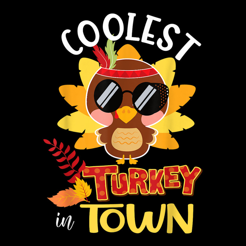 Funny Thanksgiving Day Boys Kids Girl Coolest Turkey In Town Men's 3/4 Sleeve Pajama Set | Artistshot